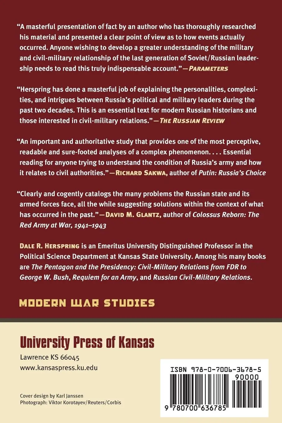 Rückseite: 9780700636785 | Kremlin and the High Command | Dale R. Herspring | Taschenbuch | 2024