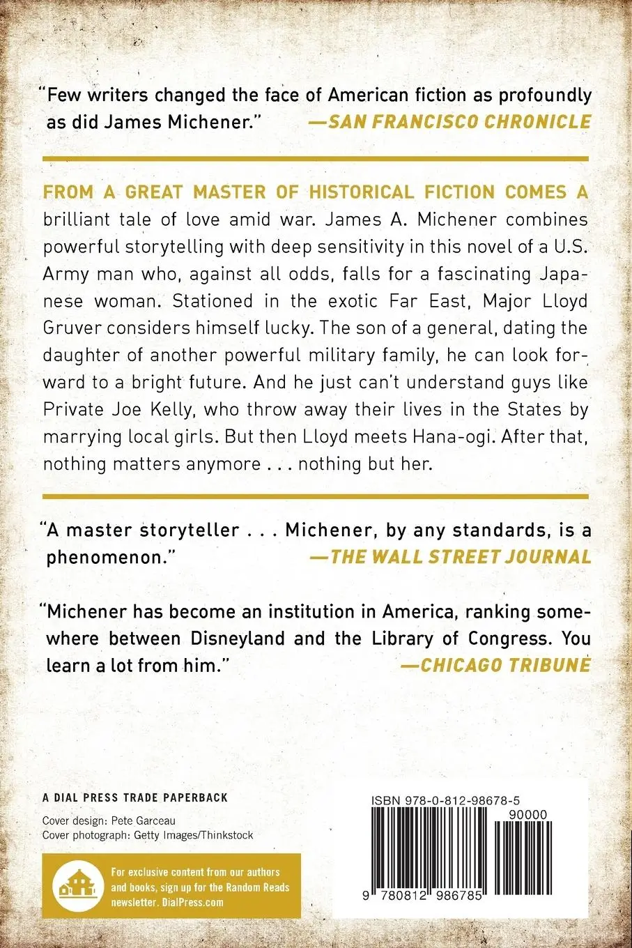 Rückseite: 9780812986785 | Sayonara | A Novel | James A. Michener | Taschenbuch | Englisch | 2015