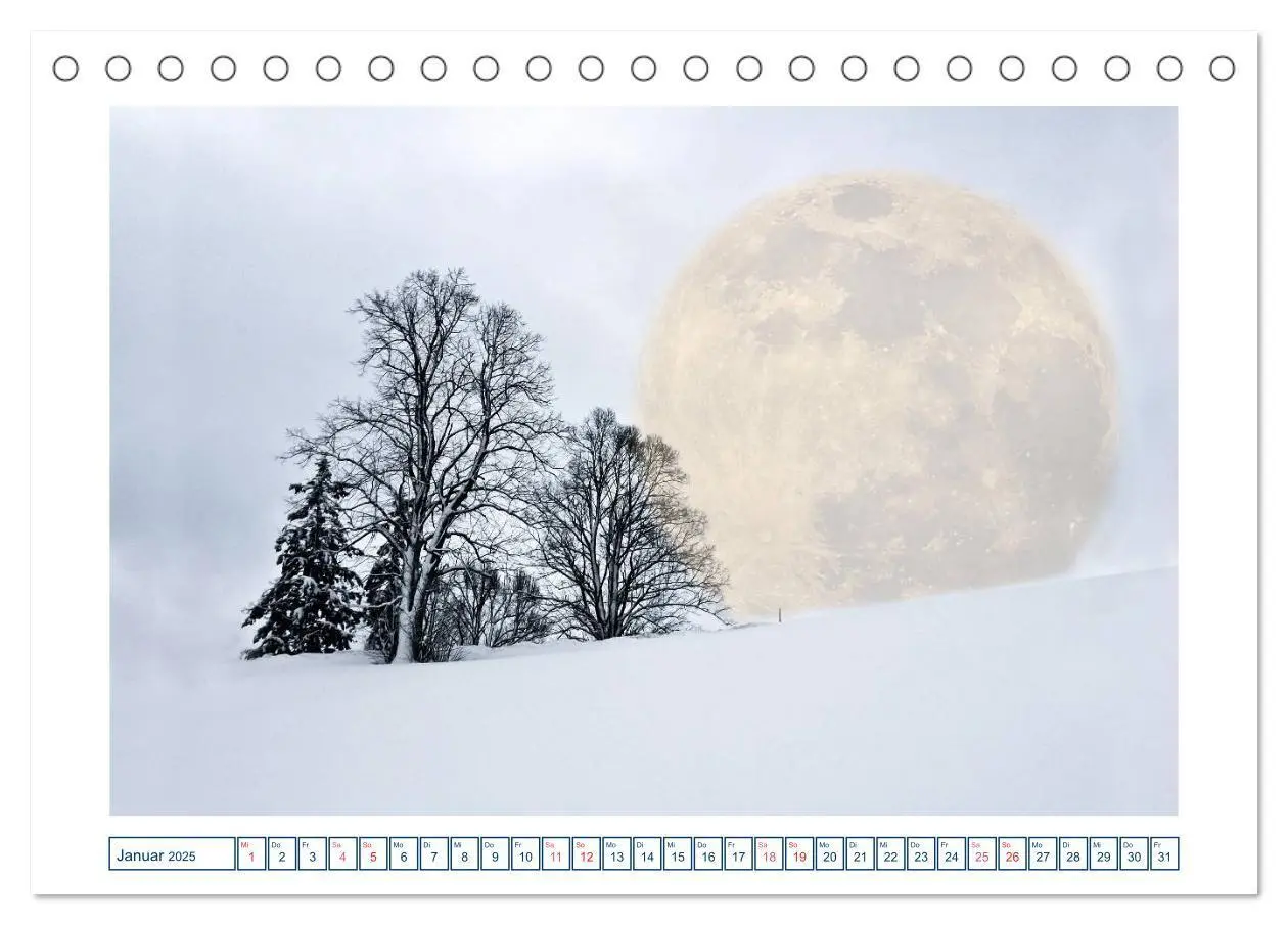 Bild: 9783435186785 | MoonMania (Tischkalender 2025 DIN A5 quer), CALVENDO Monatskalender