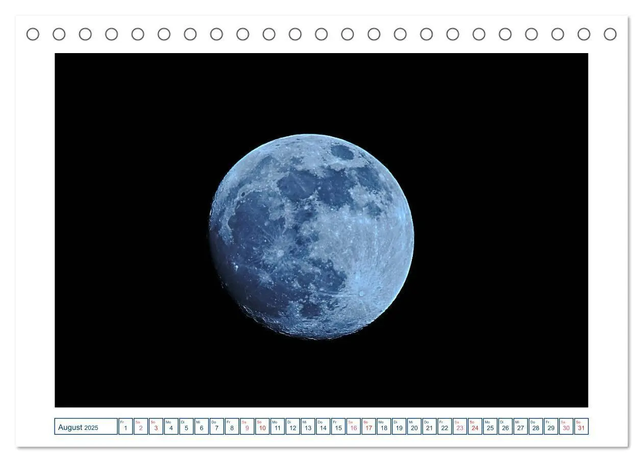 Bild: 9783435186785 | MoonMania (Tischkalender 2025 DIN A5 quer), CALVENDO Monatskalender