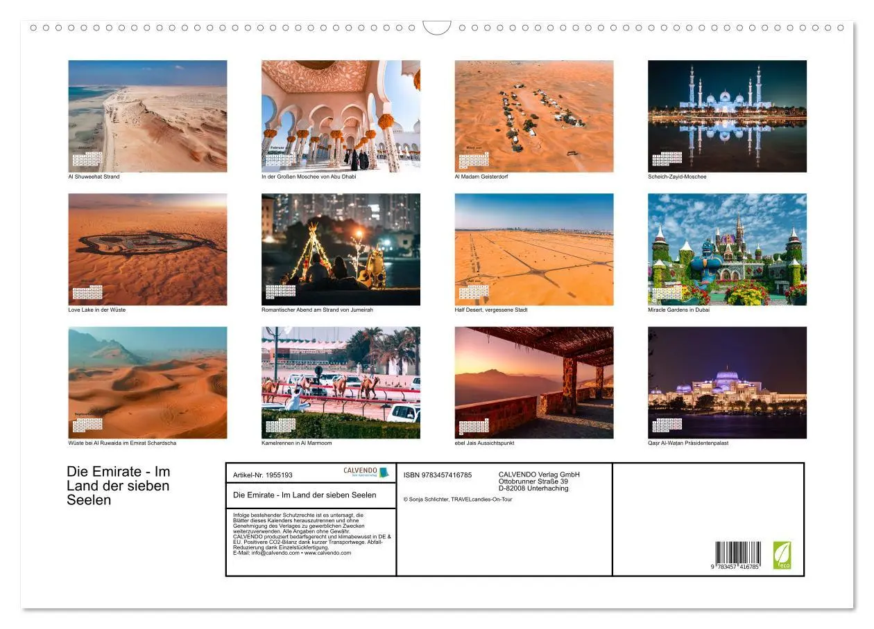 Bild: 9783457416785 | Die Emirate - Im Land der sieben Seelen (Wandkalender 2026 DIN A2...