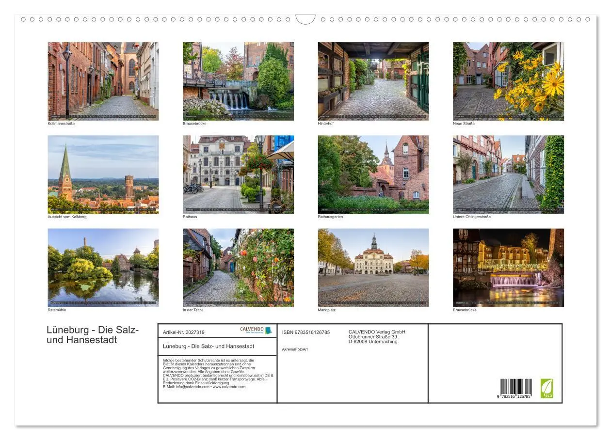 Bild: 9783516126785 | Lüneburg - Die Salz- und Hansestadt (Wandkalender 2026 DIN A2...