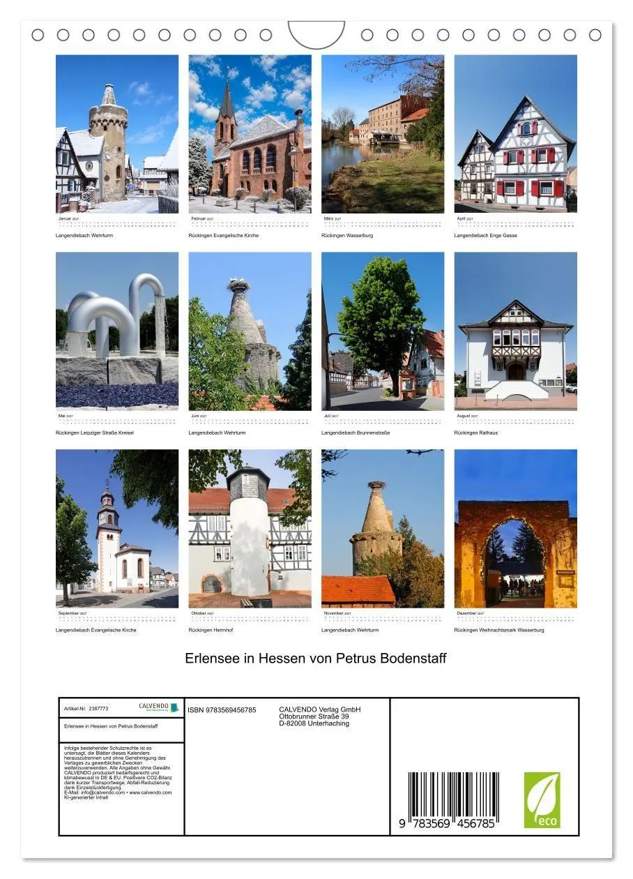 Bild: 9783569456785 | Erlensee in Hessen von Petrus Bodenstaff (Wandkalender 2027 DIN A4...