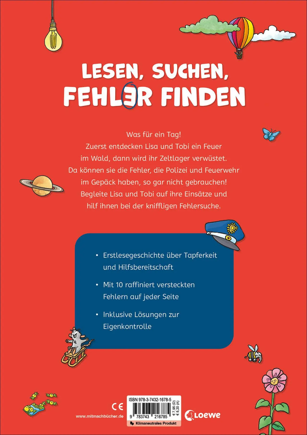 Rückseite: 9783743216785 | Mein Fehler-Such-Buch - Polizei und Feuerwehr | Sebastian Coenen