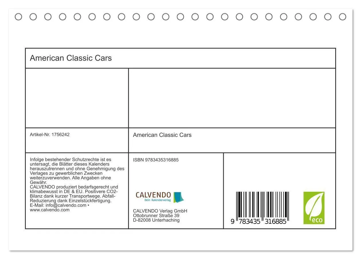 Bild: 9783435316885 | American Classic Cars (Tischkalender 2025 DIN A5 quer), CALVENDO...
