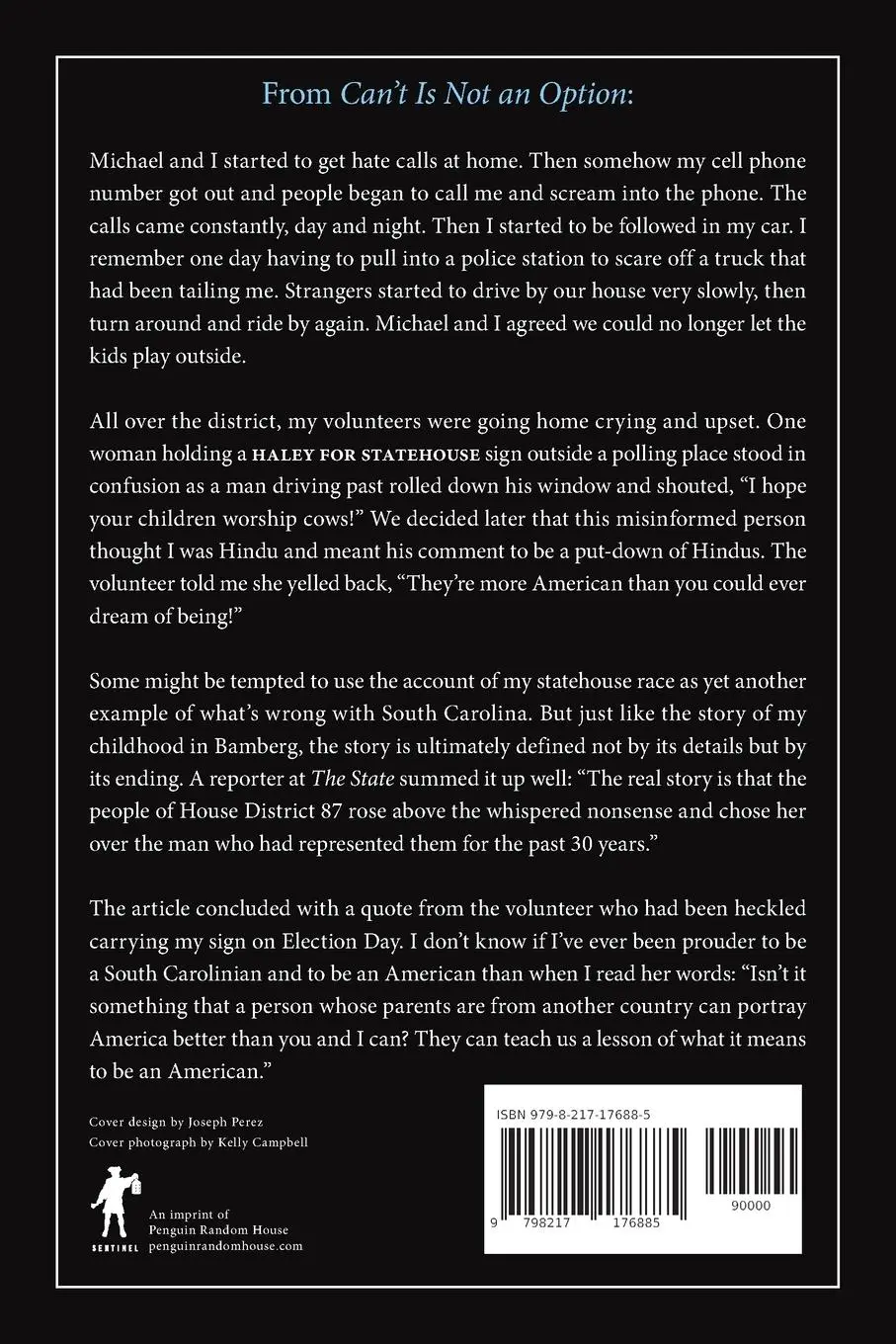 Rückseite: 9798217176885 | Can't Is Not an Option | My American Story | Nikki Haley | Taschenbuch