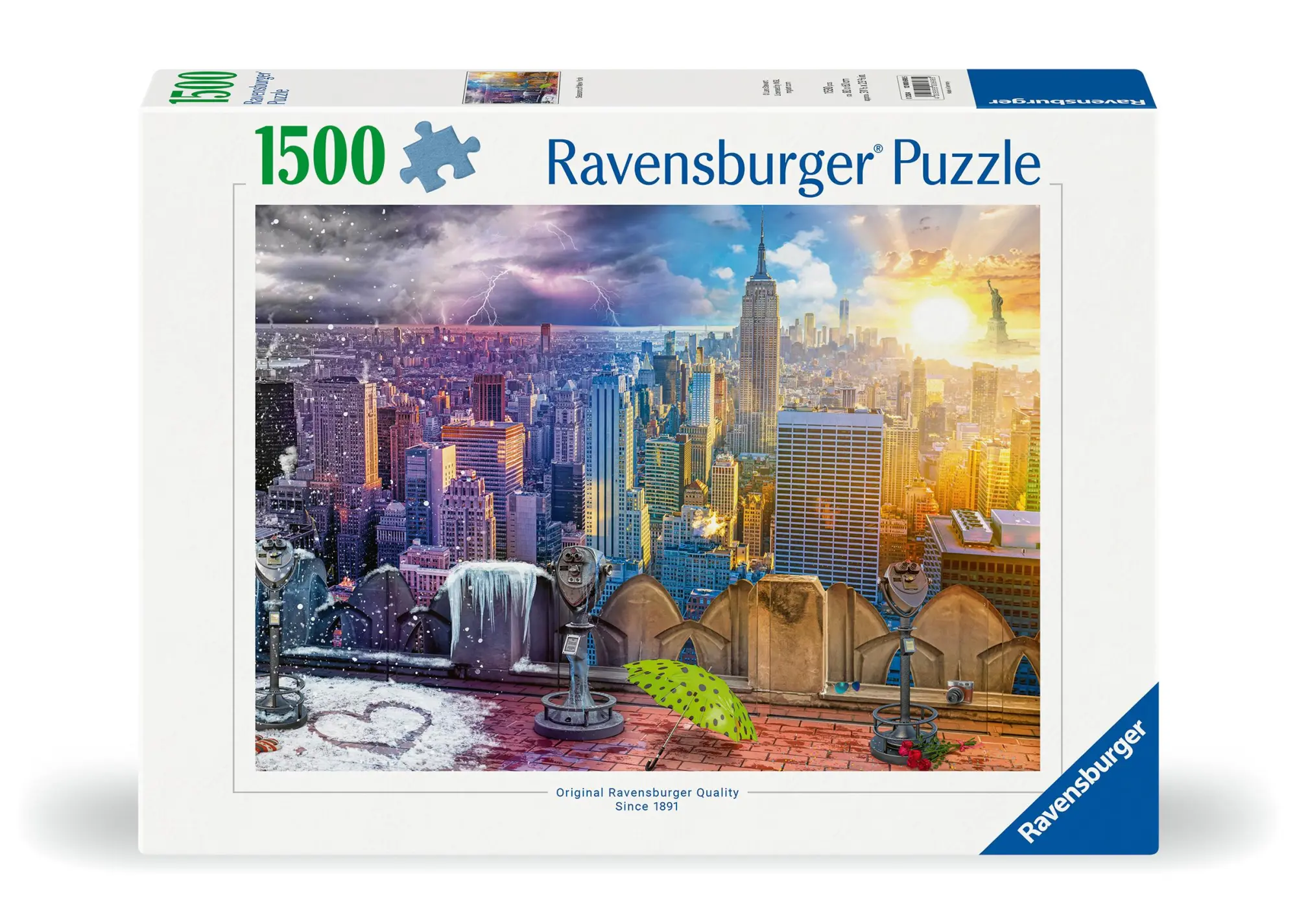 Cover: 4005555006985 | Erwachsenenpuzzle 1500 Teile - New York im Winter und Sommer | Spiel