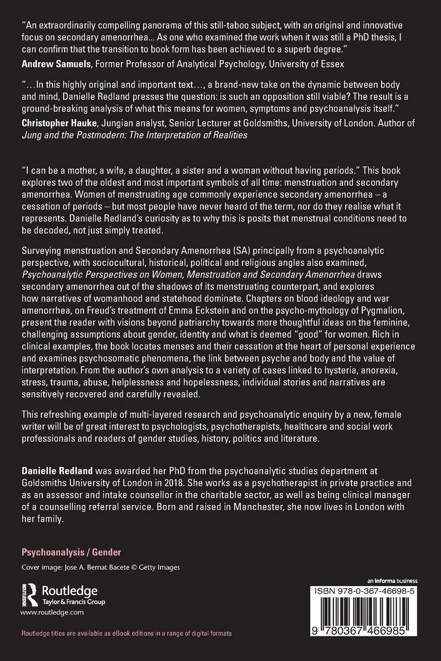 Rückseite: 9780367466985 | Psychoanalytic Perspectives on Women, Menstruation and Secondary...