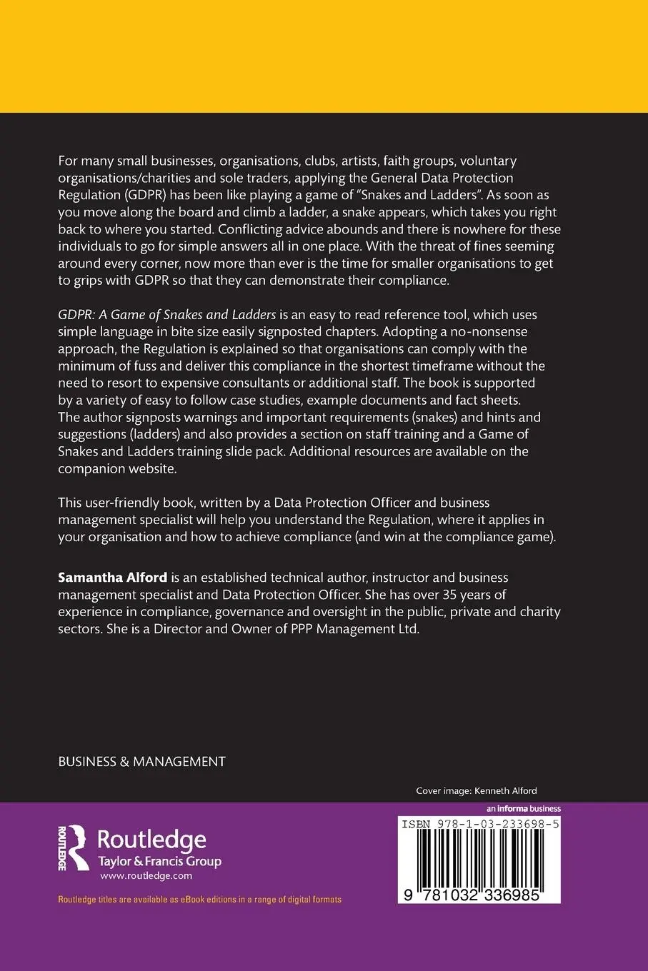 Rückseite: 9781032336985 | GDPR | Samantha Alford | Taschenbuch | Englisch | 2022 | Routledge
