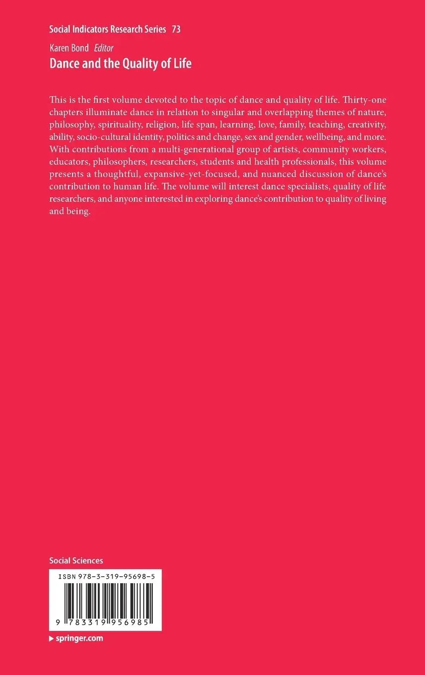 Rückseite: 9783319956985 | Dance and the Quality of Life | Karen Bond | Buch | xix | Englisch