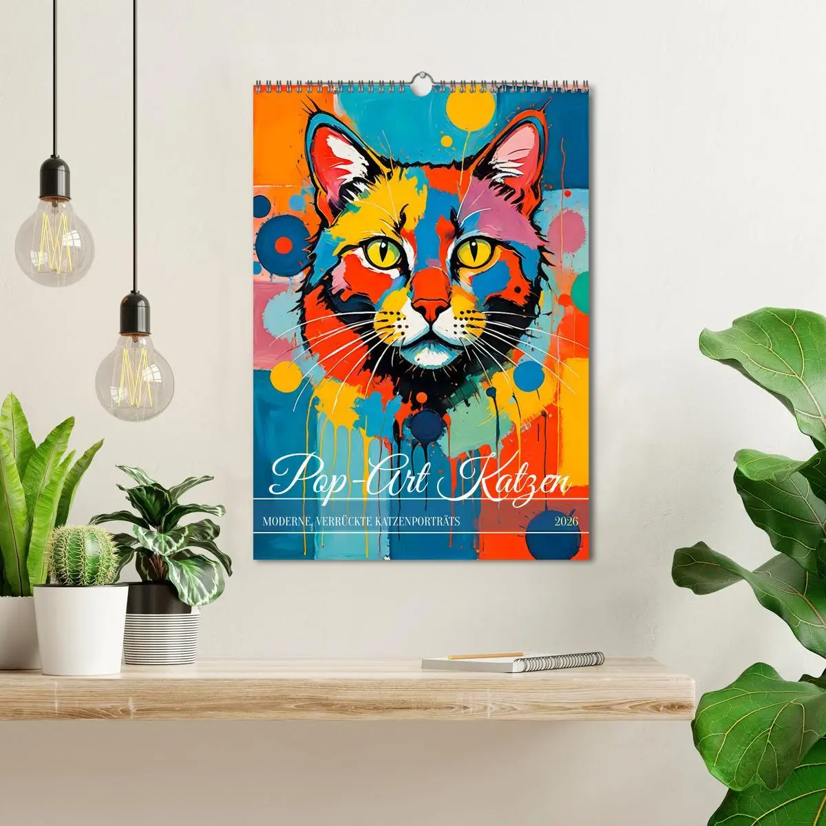 Bild: 9783457256985 | Pop-Art Katzen - Moderne, verrückte Katzenporträts (Wandkalender...