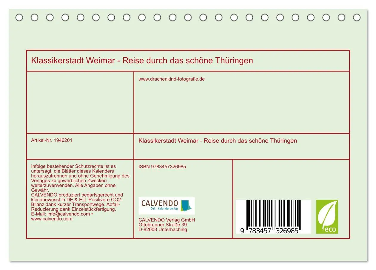 Bild: 9783457326985 | Klassikerstadt Weimar - Reise durch das schöne Thüringen...