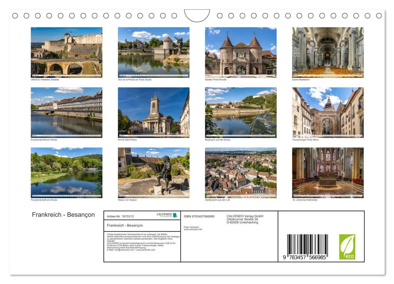 Bild: 9783457566985 | Frankreich - Besançon (Wandkalender 2026 DIN A4 quer), CALVENDO...