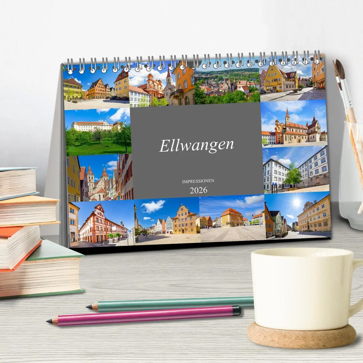Bild: 9783457636985 | Ellwangen Impressionen (Tischkalender 2026 DIN A5 quer), CALVENDO...