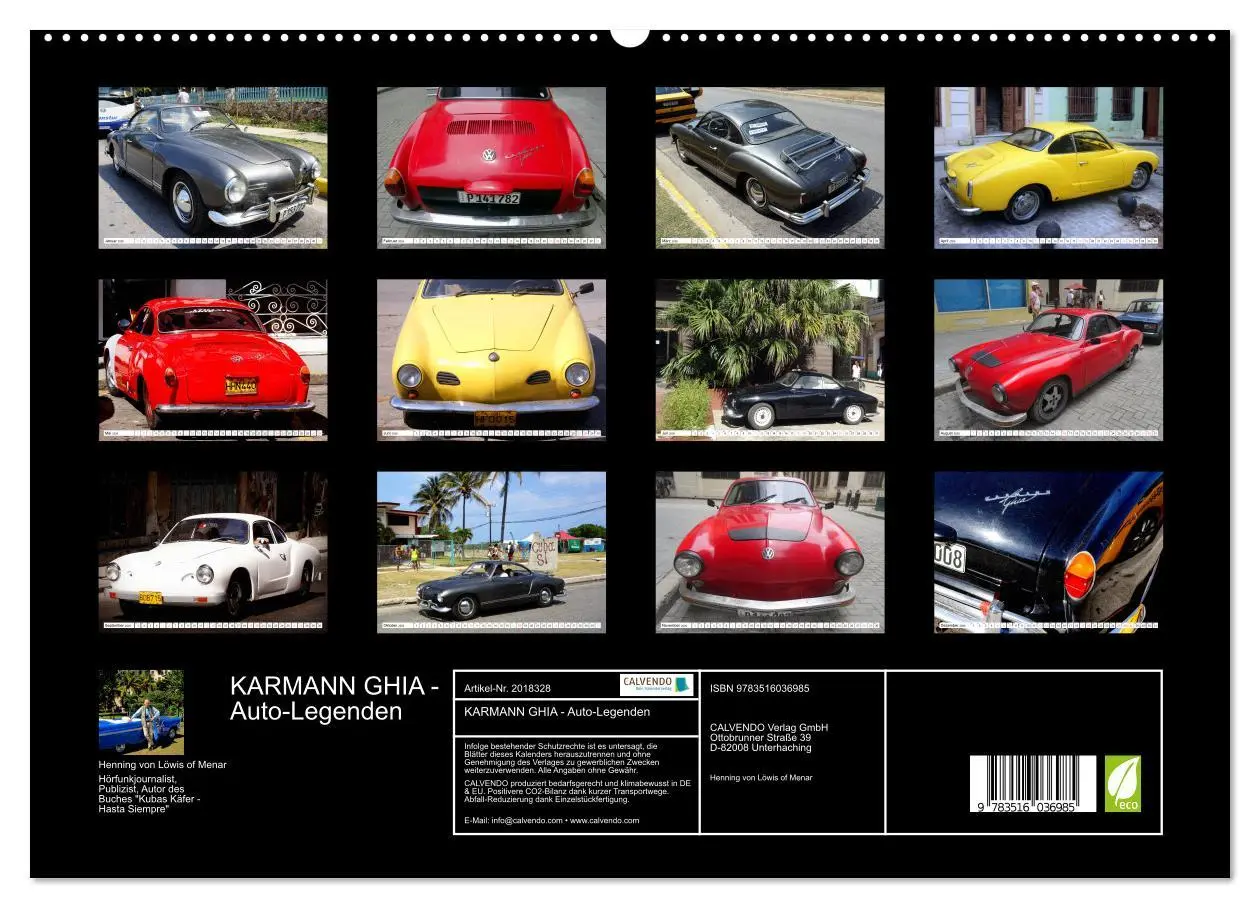 Bild: 9783516036985 | KARMANN GHIA - Auto-Legenden (hochwertiger Premium Wandkalender...