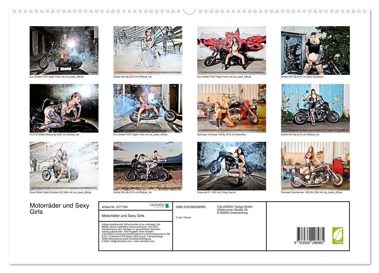 Bild: 9783569296985 | Motorräder und Sexy Girls (hochwertiger Premium Wandkalender 2027...