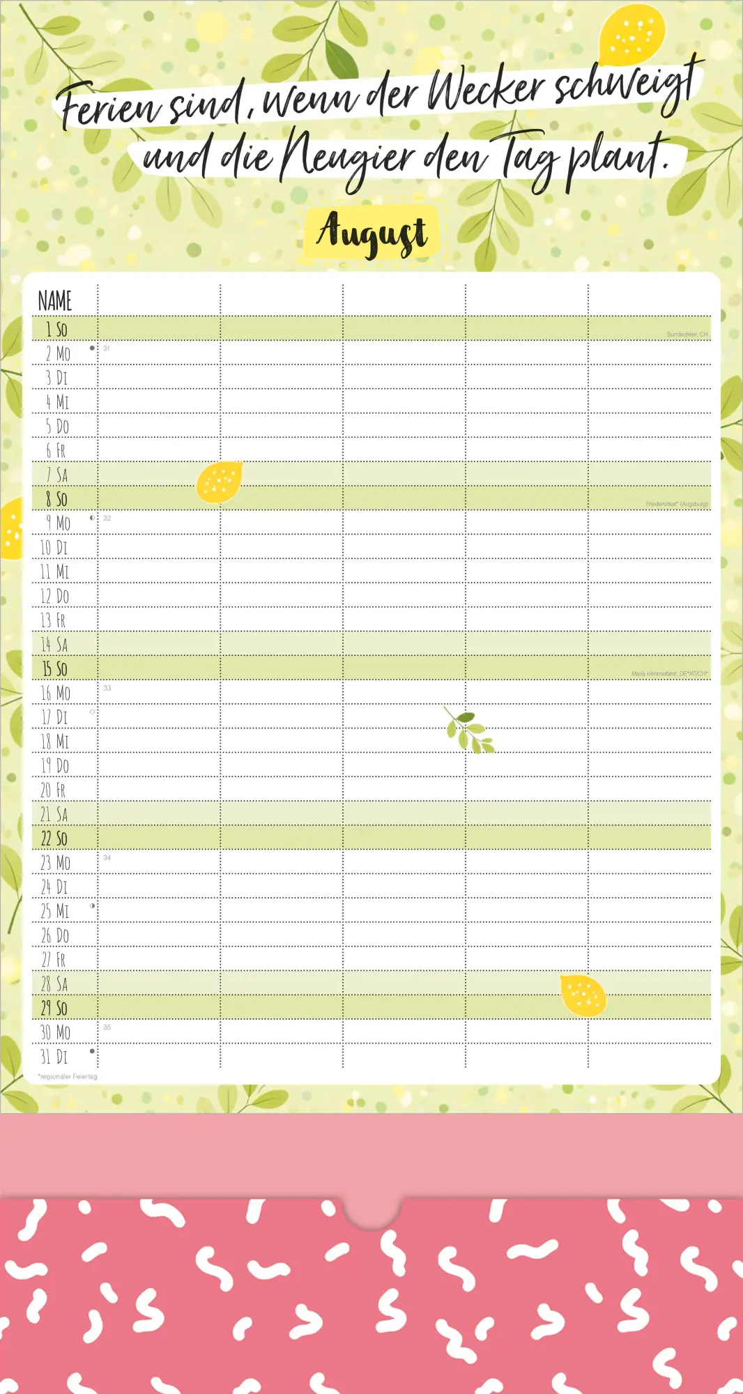 Bild: 4069095017085 | Familienplaner à la Carte 2027 | Kalender | 14 S. | Deutsch | 2027