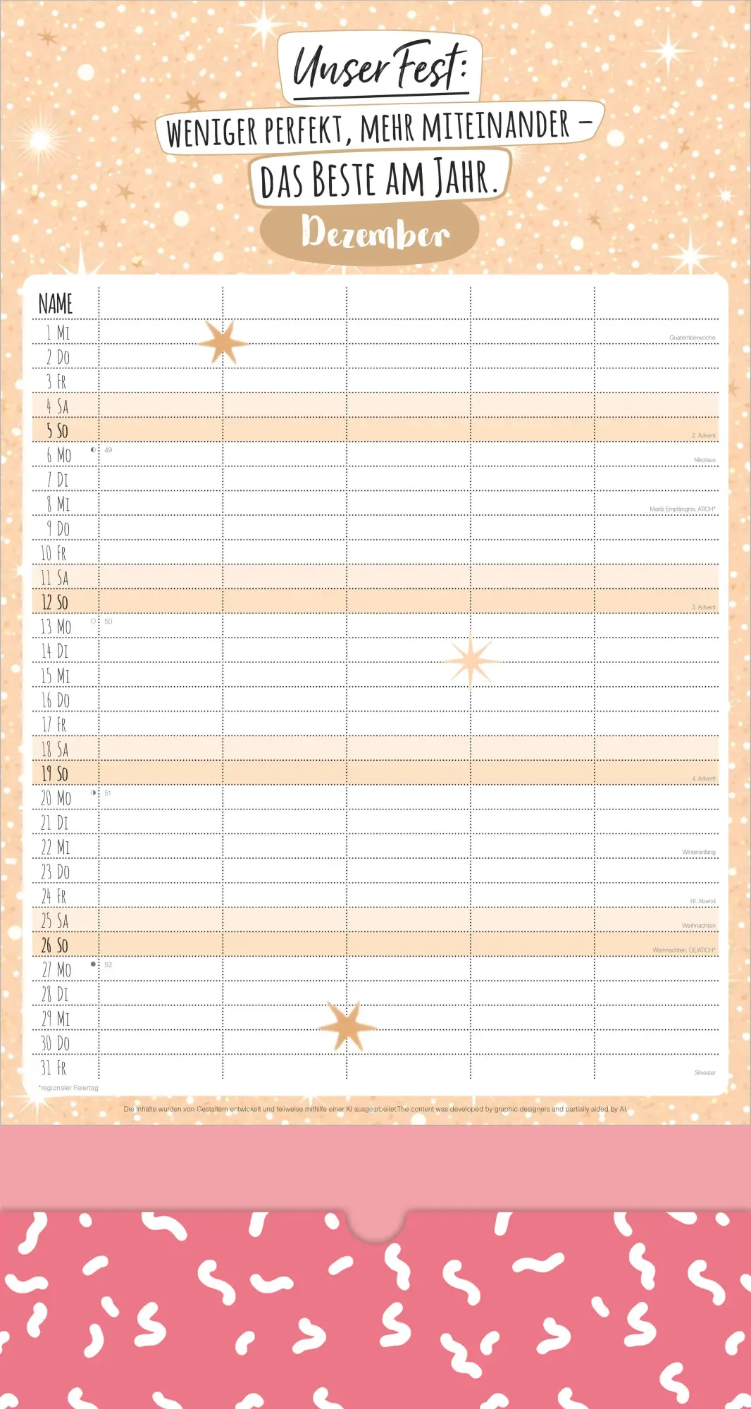 Bild: 4069095017085 | Familienplaner à la Carte 2027 | Kalender | 14 S. | Deutsch | 2027