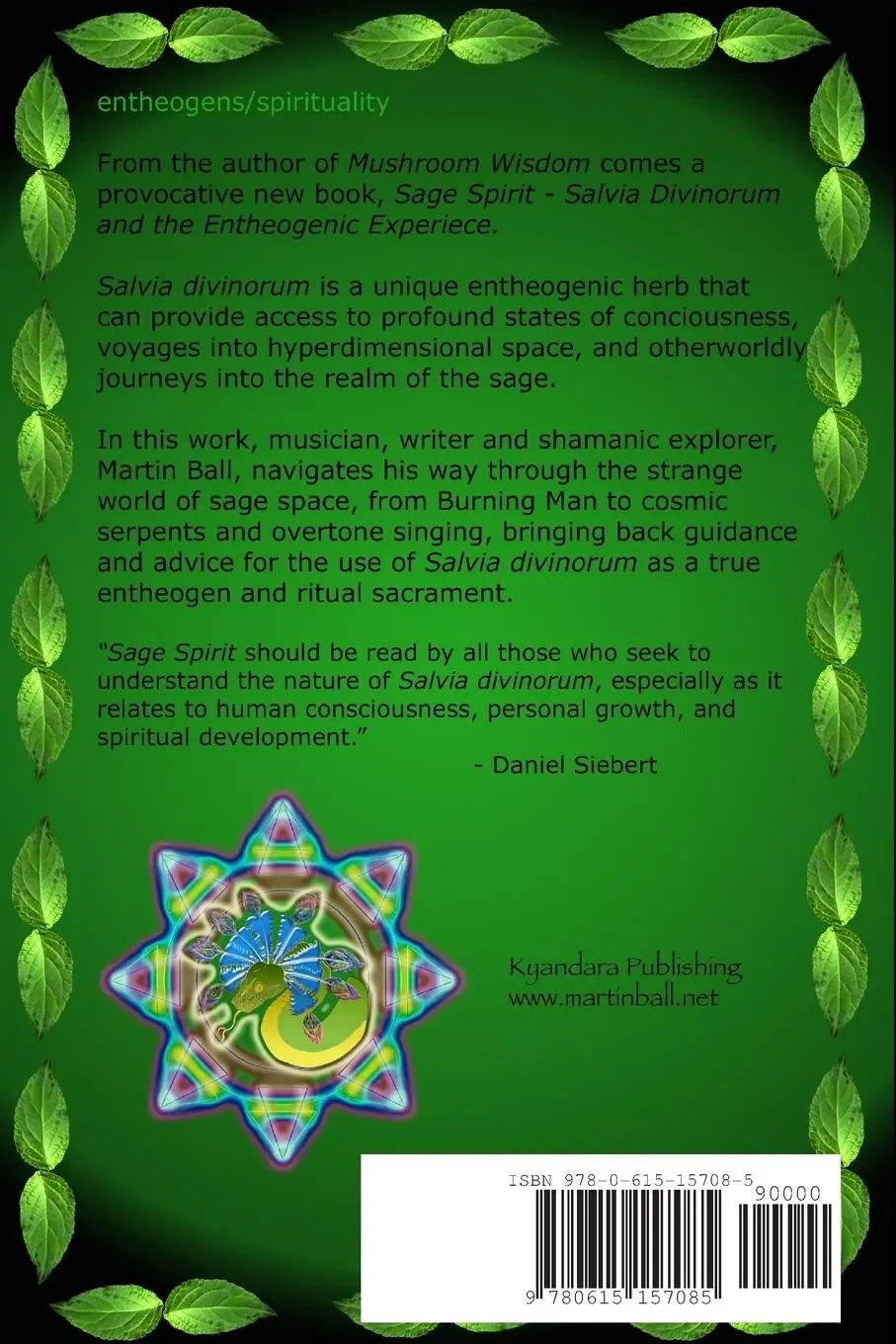 Rückseite: 9780615157085 | Sage Spirit - Salvia Divinorum and the Entheogenic Experience | Ball