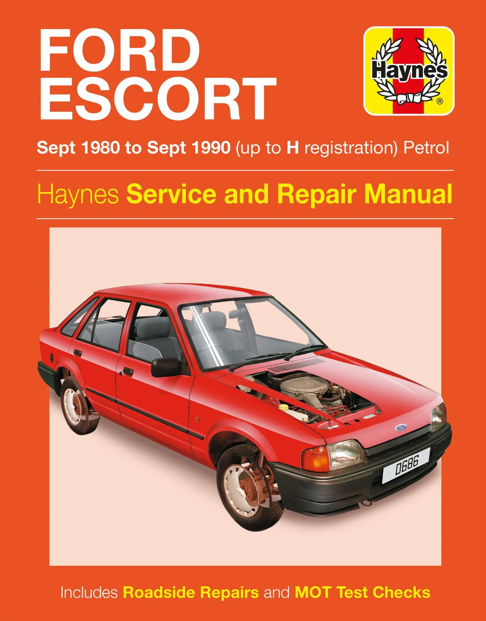 Cover: 9780857337085 | Ford Escort Petrol (Sept 80 – Sept 90) Haynes Repair Manual | Haynes