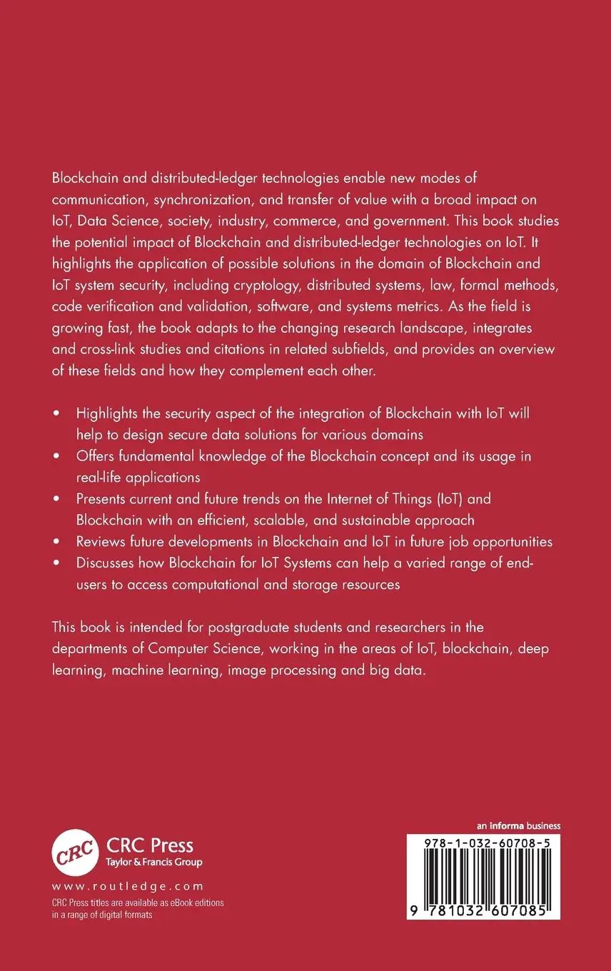 Rückseite: 9781032607085 | Blockchain for IoT Systems | Concept, Framework and Applications