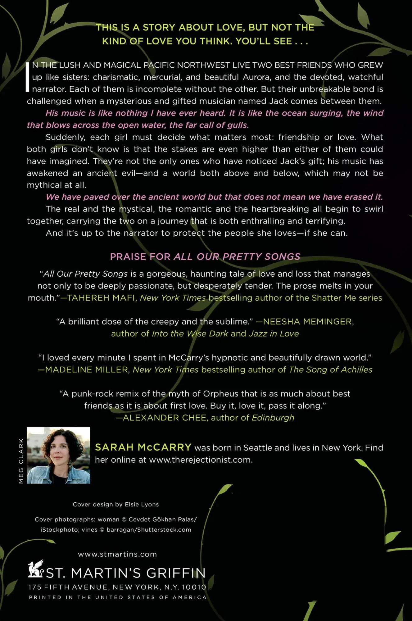 Rückseite: 9781250027085 | ALL OUR PRETTY SONGS | Sarah Mccarry | Taschenbuch | 234 S. | Englisch