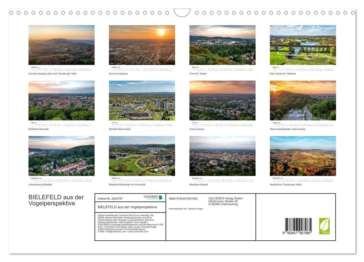 Bild: 9783457907085 | BIELEFELD aus der Vogelperspektive (Wandkalender 2026 DIN A3 quer),...