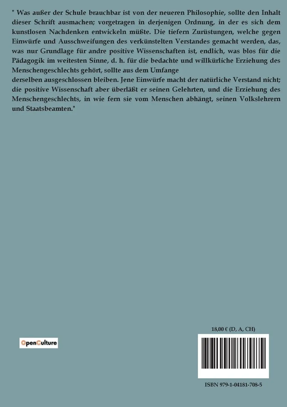 Rückseite: 9791041817085 | Die Bestimmung des Menschen | Johann Gottlieb Fichte | Taschenbuch