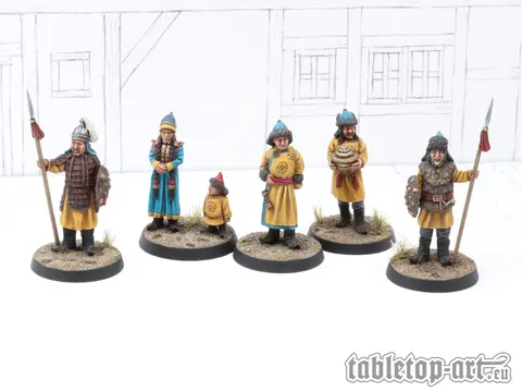 Cover: 704270727185 | Townsfolk Miniatures - Trader Family (6) | Tabletop-Art