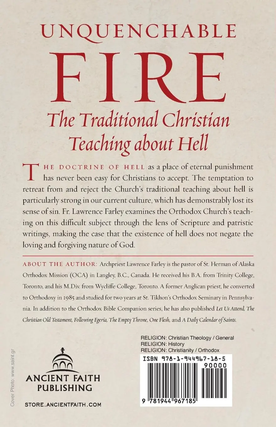 Rückseite: 9781944967185 | Unquenchable Fire | The Traditional Christian Teaching about Hell