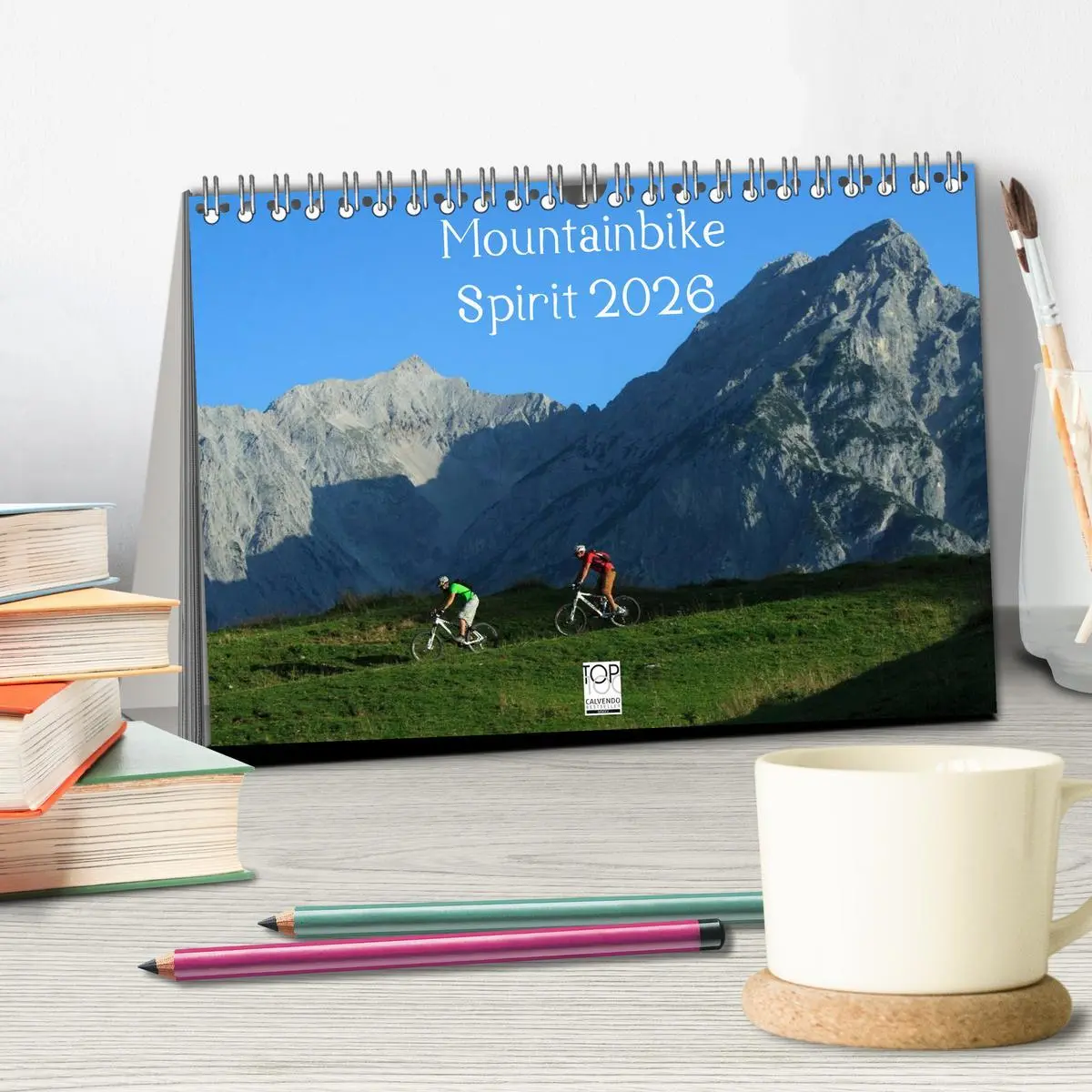 Bild: 9783516227185 | Mountainbike Spirit 2026 (Tischkalender 2026 DIN A5 quer), CALVENDO...