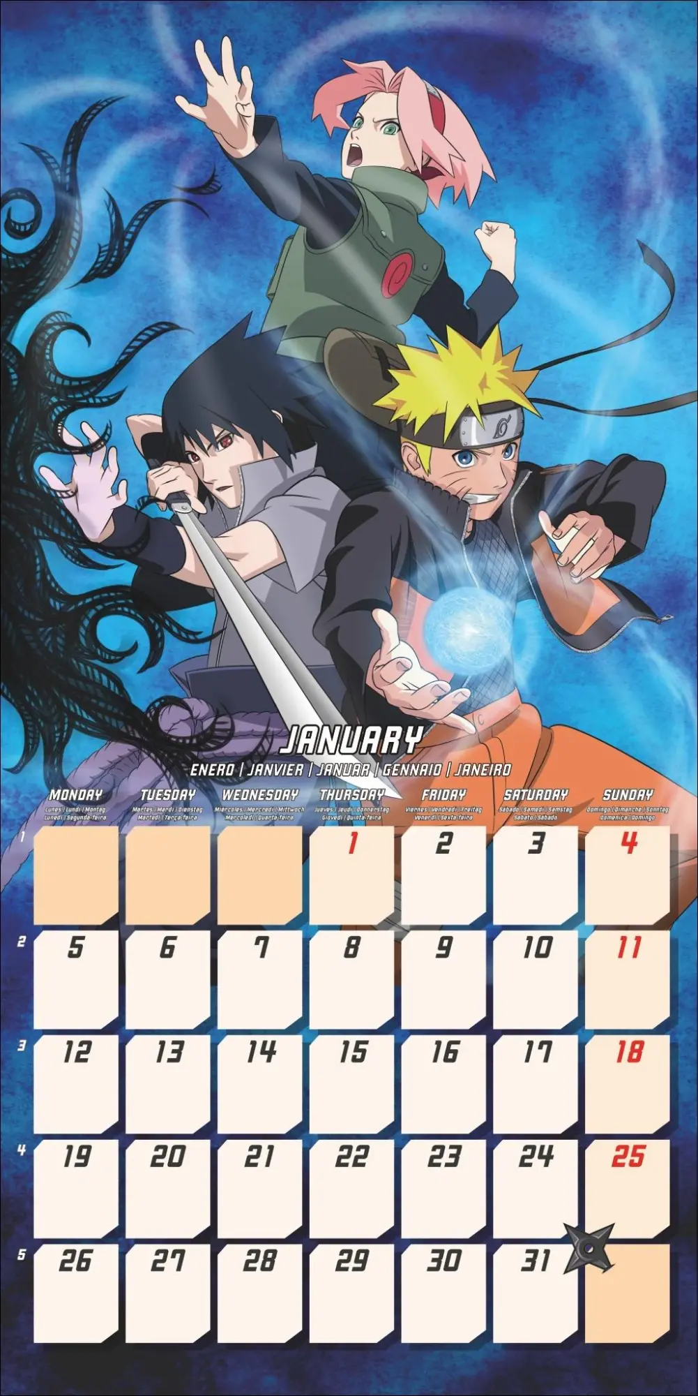Bild: 9783840197185 | Naruto Broschurkalender 2026 | Kalender | Danilo | 28 S. | Englisch