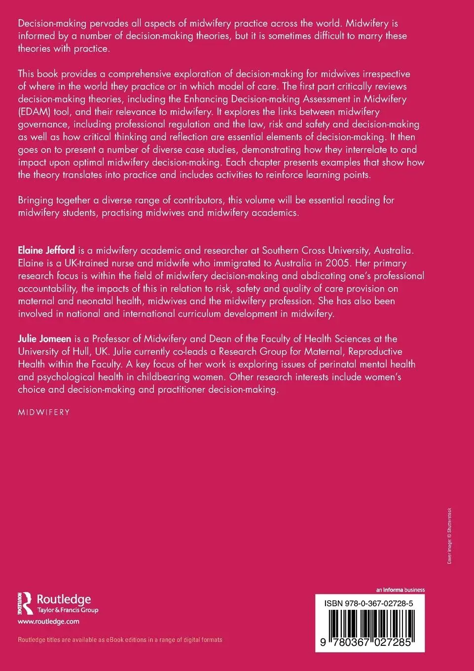 Rückseite: 9780367027285 | Empowering Decision-Making in Midwifery | A Global Perspective | Buch