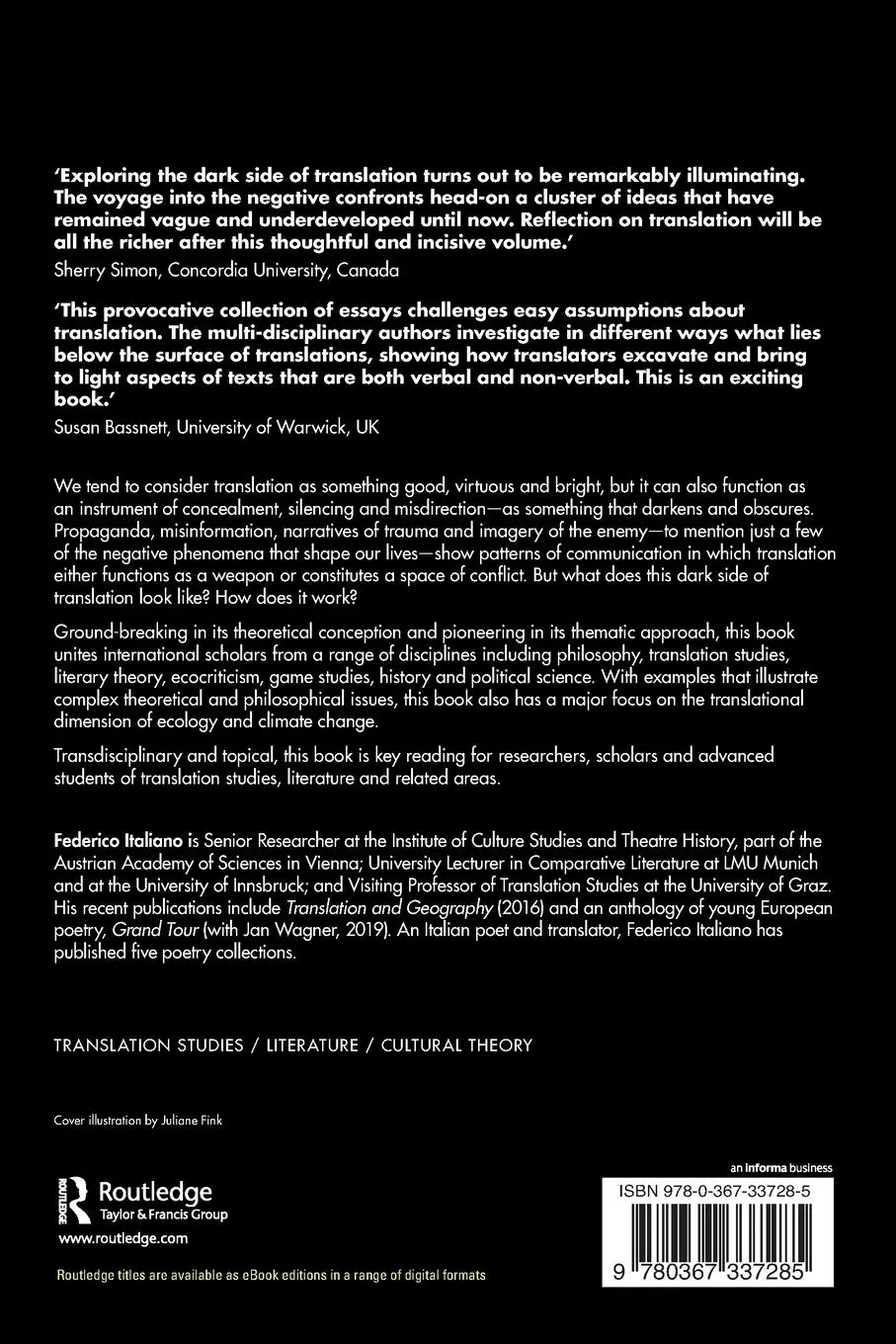 Rückseite: 9780367337285 | The Dark Side of Translation | Federico Italiano | Taschenbuch | 2020