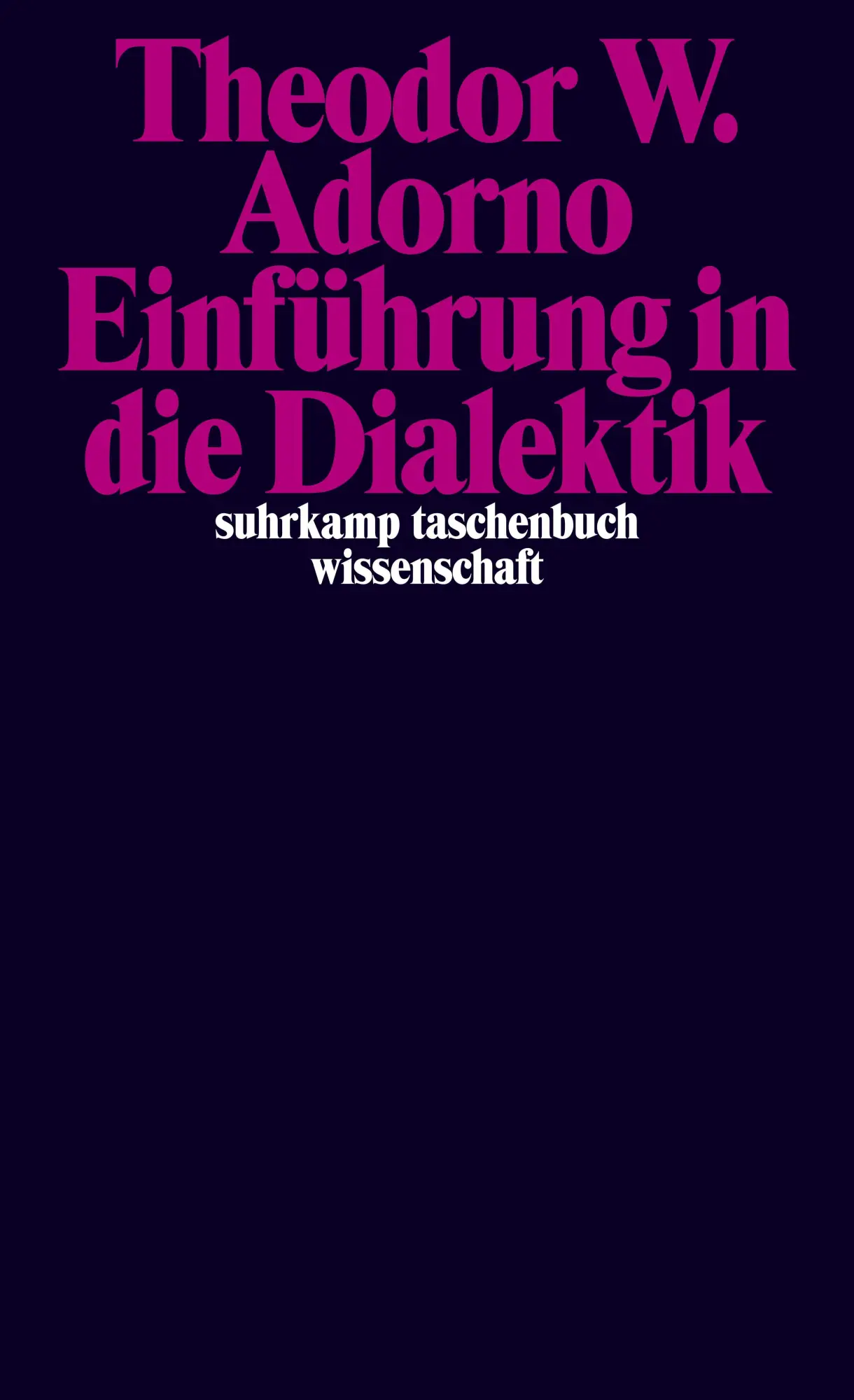 Cover: 9783518297285 | Einführung in die Dialektik | Theodor W. Adorno | Taschenbuch | 439 S.
