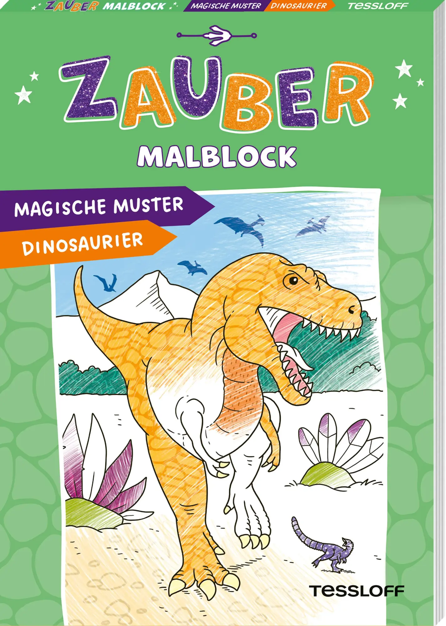 Cover: 9783788647285 | Zaubermalblock. Magische Muster. Dinosaurier | Mit tollen Effekten