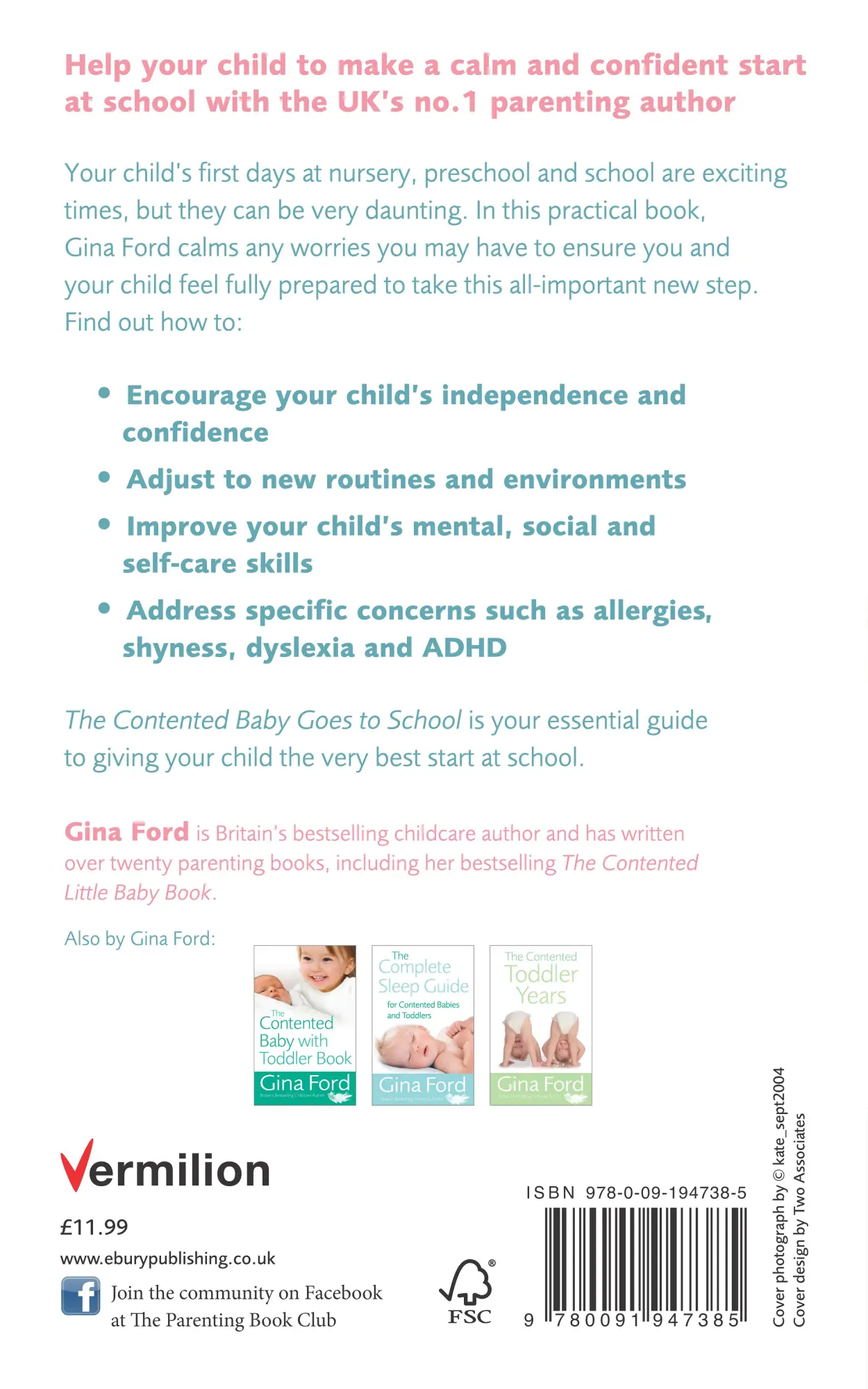 Rückseite: 9780091947385 | The Contented Baby Goes to School | Gina Ford | Taschenbuch | Englisch