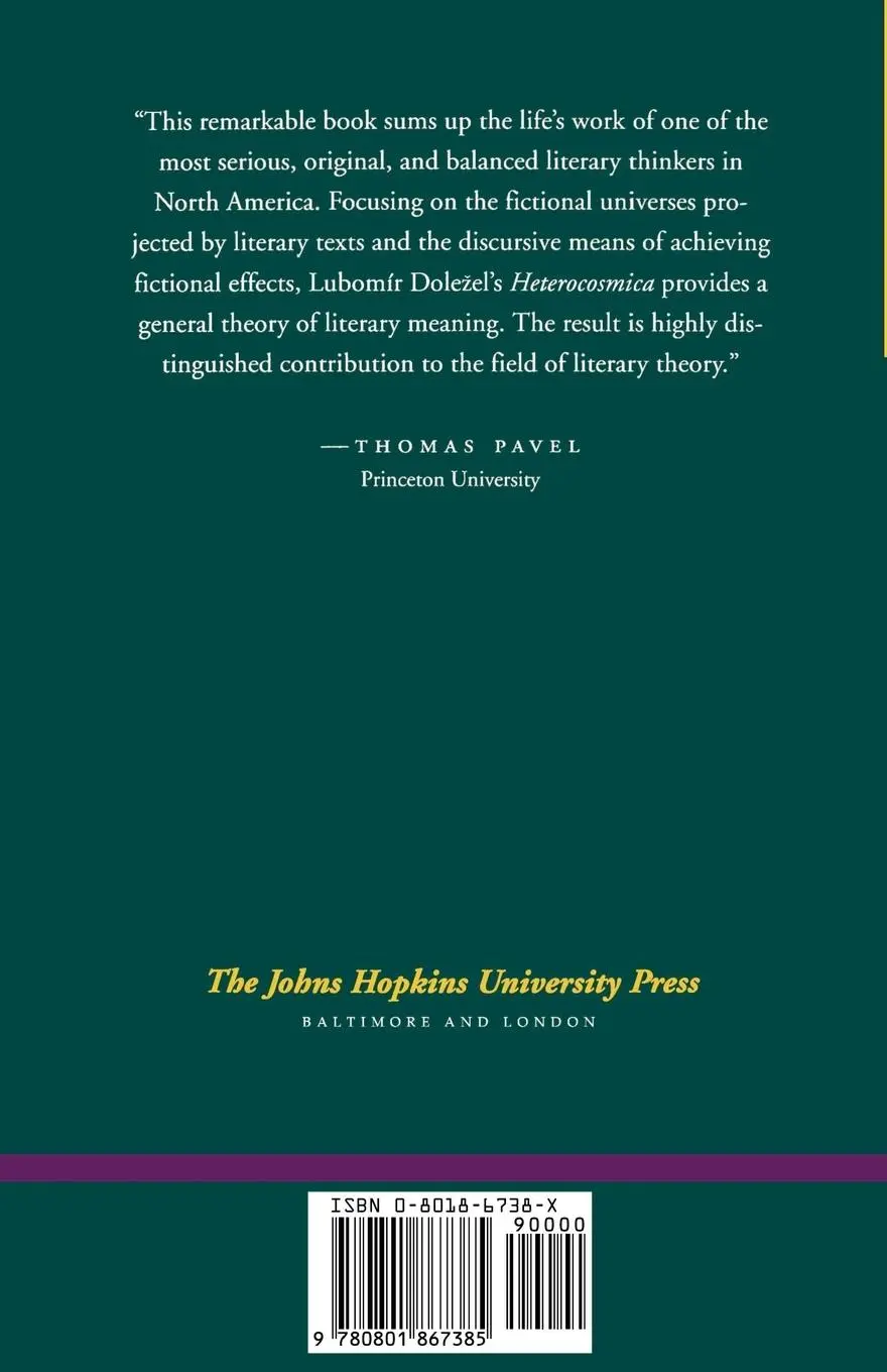 Rückseite: 9780801867385 | Heterocosmica | Fiction and Possible Worlds | Lubomir Dolezel | Buch