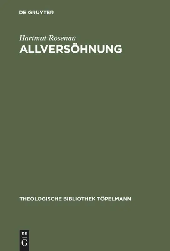Cover: 9783110137385 | Allversöhnung | Ein transzendentaltheologischer Grundlegungsversuch
