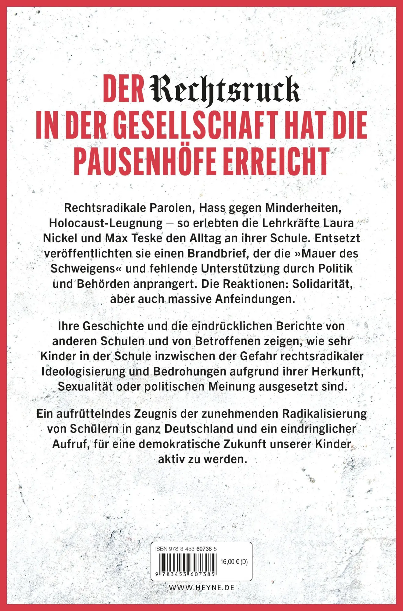 Bild: 9783453607385 | Rechtsruck im Klassenzimmer | Laura Nickel (u. a.) | Taschenbuch
