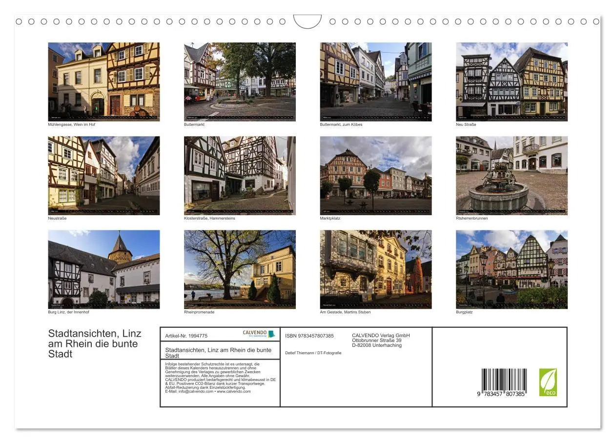 Bild: 9783457807385 | Stadtansichten, Linz am Rhein die bunte Stadt (Wandkalender 2026...
