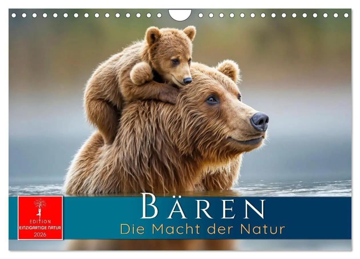 Cover: 9783516687385 | Bären - Die Macht der Natur (Wandkalender 2026 DIN A4 quer),...