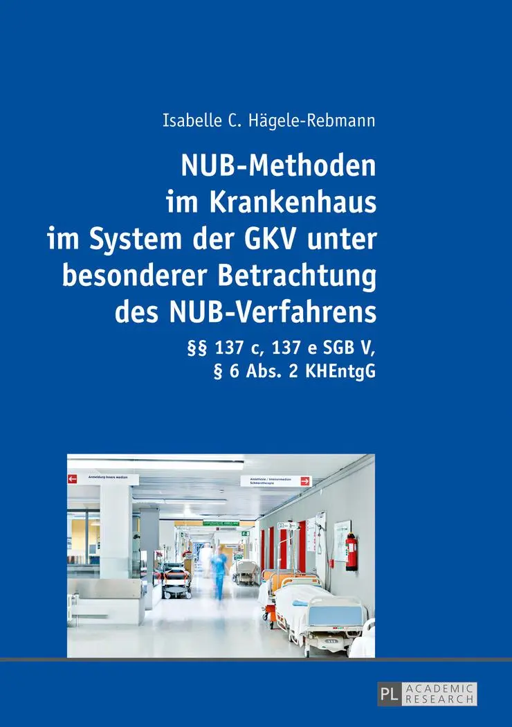 Cover: 9783631737385 | NUB-Methoden im Krankenhaus im System der GKV unter besonderer...