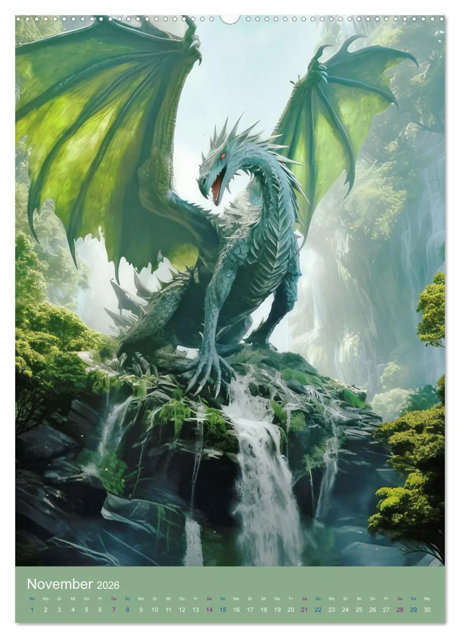 Bild: 9783516297485 | Sagenland der Drachen (Wandkalender 2026 DIN A2 hoch), CALVENDO...