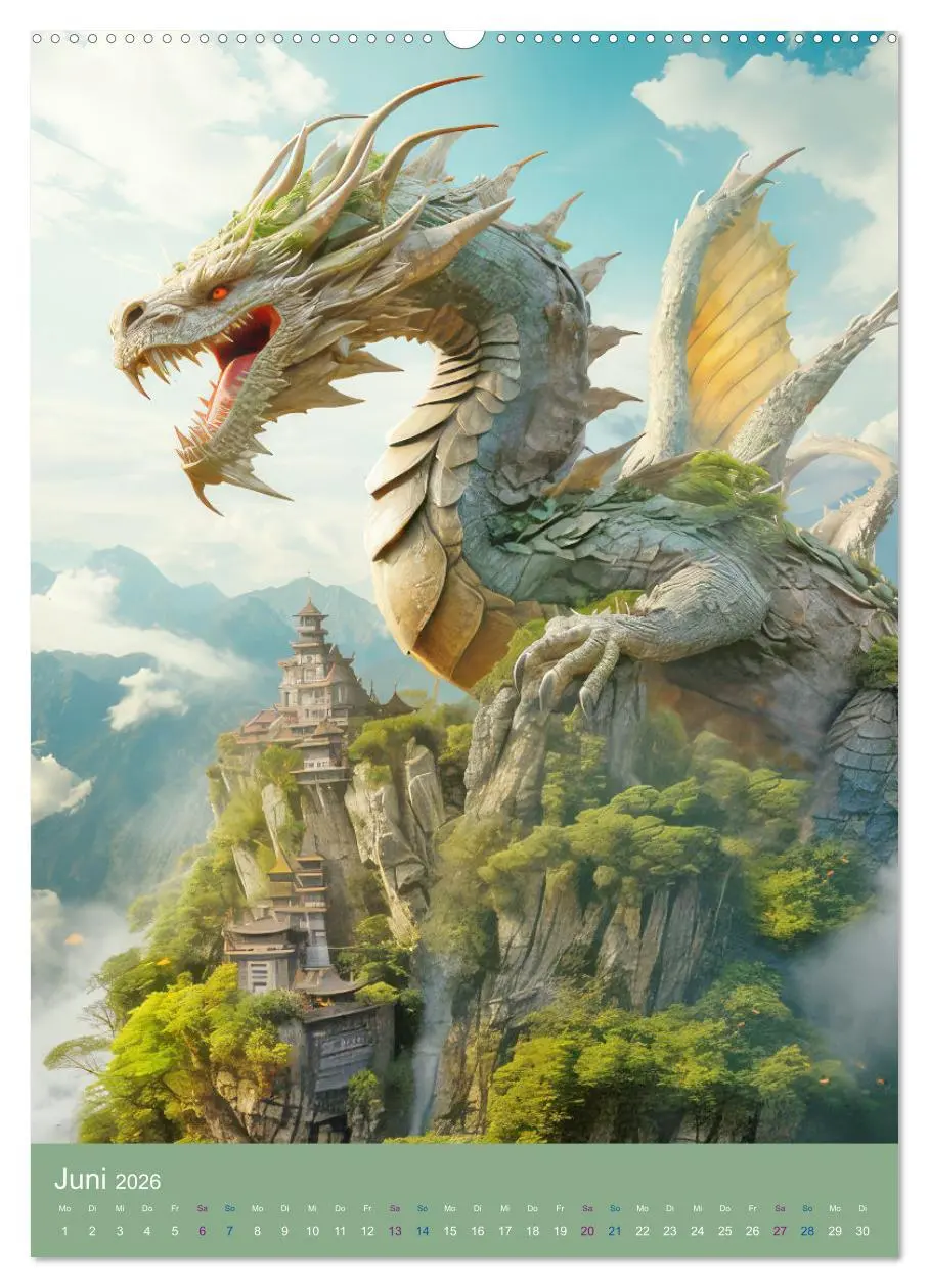 Bild: 9783516297485 | Sagenland der Drachen (Wandkalender 2026 DIN A2 hoch), CALVENDO...