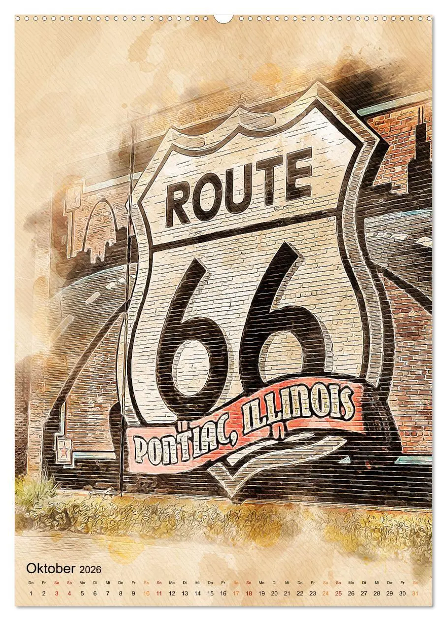 Bild: 9783516367485 | Route 66 - 2451 Meilen (hochwertiger Premium Wandkalender 2026 DIN...