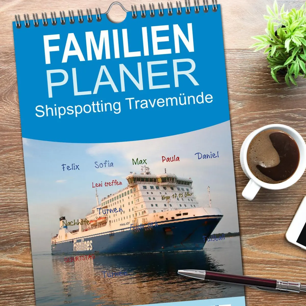 Bild: 9783516507485 | Familienplaner 2026 - Shipspotting Travemünde mit 5 Spalten...