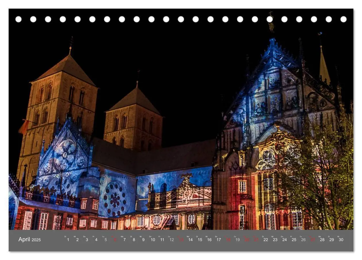 Bild: 9783435557585 | Leuchtendes Münster 2025 - die Metropole Westfalens (Tischkalender...