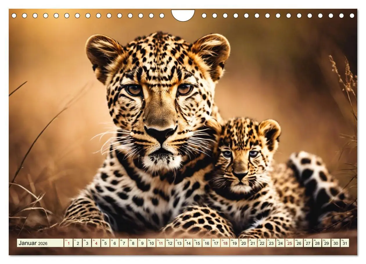 Bild: 9783457337585 | Gefleckte Jäger (Wandkalender 2026 DIN A4 quer), CALVENDO...