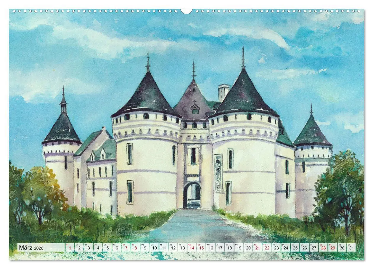 Bild: 9783457887585 | Frankreich Aquarelle (Wandkalender 2026 DIN A2 quer), CALVENDO...